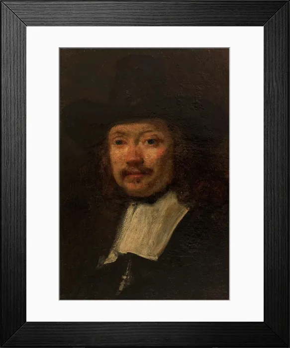 Framed Print : Etude d'homme [Les Syndics], copie d'après Rembrandt, between 1848 and 1855. Creator: Felix Francois Georges Philibert Ziem