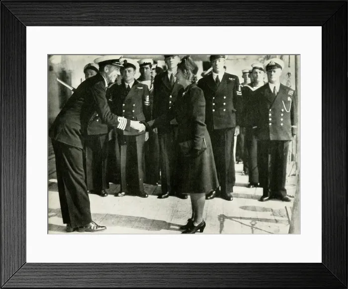Framed Print : H.M.S. Vanguard Commissioned. 12 May 1946, (1947). Creator: Unknown Framed Print : H.M.S. Vanguard Commissioned. 12 May 1946, (1947). Creator: Unknown