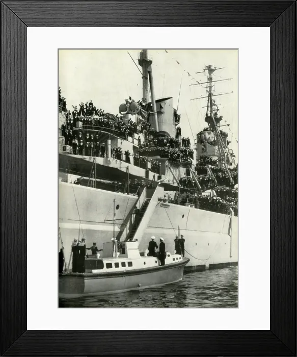 Framed Print : H.M.S. Vanguard Commissioned. 1947. Creator: Unknown Framed Print : H.M.S. Vanguard Commissioned. 1947. Creator: Unknown