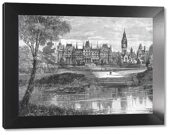Eaton Hall, Cheshire - View of the Hall and the Lake, 1886. Creator: Unknown