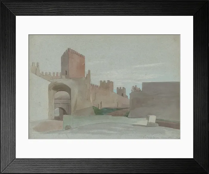 Framed Print : Porta San Lorenzo, Rome, mid-19th century. Creator: Victor-François-Eloi Biennourry Framed Print : Porta San Lorenzo, Rome, mid-19th century. Creator: Victor-François-Eloi Biennourry