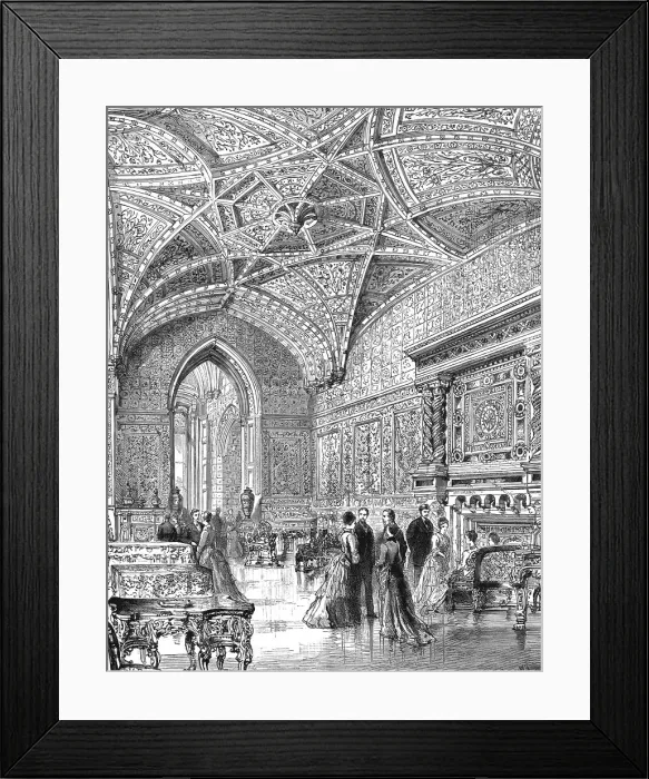 Framed Print : Eaton Hall, Cheshire - The Great Drawing-room, 1886. Creator: Unknown Framed Print : Eaton Hall, Cheshire - The Great Drawing-room, 1886. Creator: Unknown