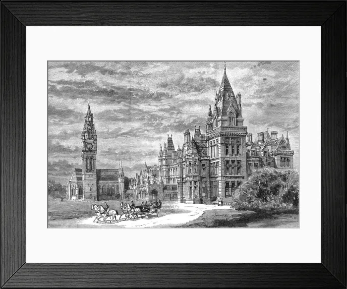 Framed Print : Eaton Hall, Cheshire -The Principal Entrance and Front, 1886. Creator: Unknown Framed Print : Eaton Hall, Cheshire -The Principal Entrance and Front, 1886. Creator: Unknown