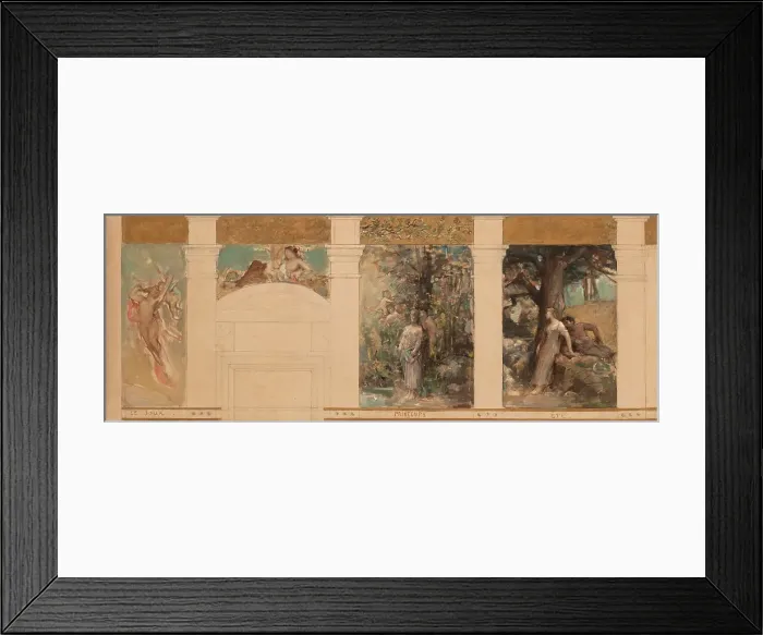 Framed Print : Sketch for the reception hall of the town hall in the 4th arrondissement: Day. Earth. Spring...1884. Creator: Leon Francois Comerre Framed Print : Sketch for the reception hall of the town hall in the 4th arrondissement: Day. Earth. Spring...1884. Creator: Leon Francois Comerre