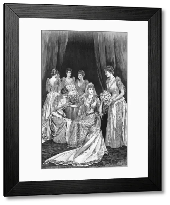 Framed Print : The Marriage of HRH Princess Louise of Schleswig-Holstein and HH Prince Aribert of Anhalt, 1891. Creator: Unknown Framed Print : The Marriage of HRH Princess Louise of Schleswig-Holstein and HH Prince Aribert of Anhalt, 1891. Creator: Unknown