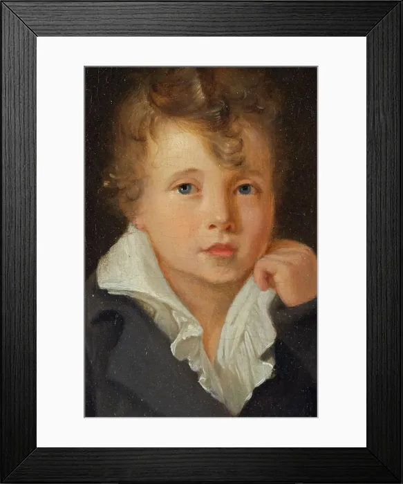 Framed Print : Portrait thought to be Ary Scheffer as a child. Creator: Johann Bernhard Scheffer Framed Print : Portrait thought to be Ary Scheffer as a child. Creator: Johann Bernhard Scheffer