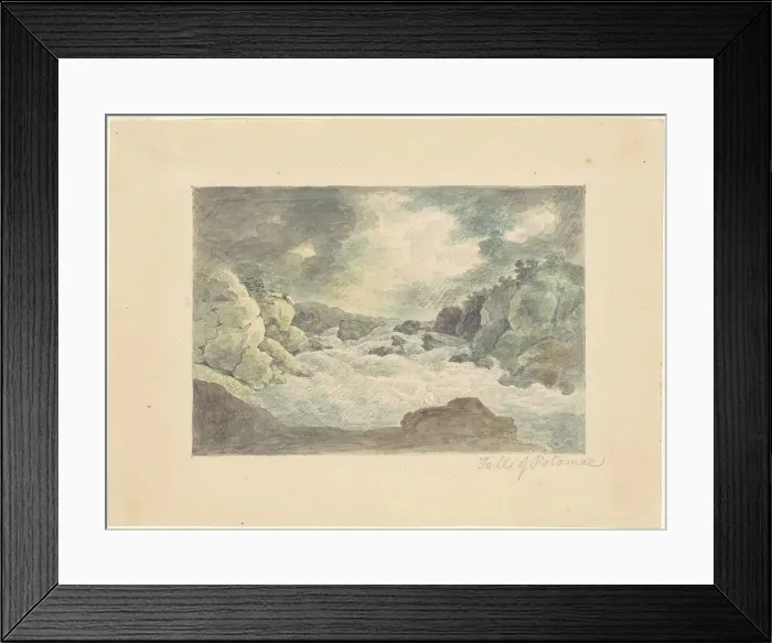 Framed Print : Falls of the Potomac, 1800-1810. Creator: William Russell Birch Framed Print : Falls of the Potomac, 1800-1810. Creator: William Russell Birch