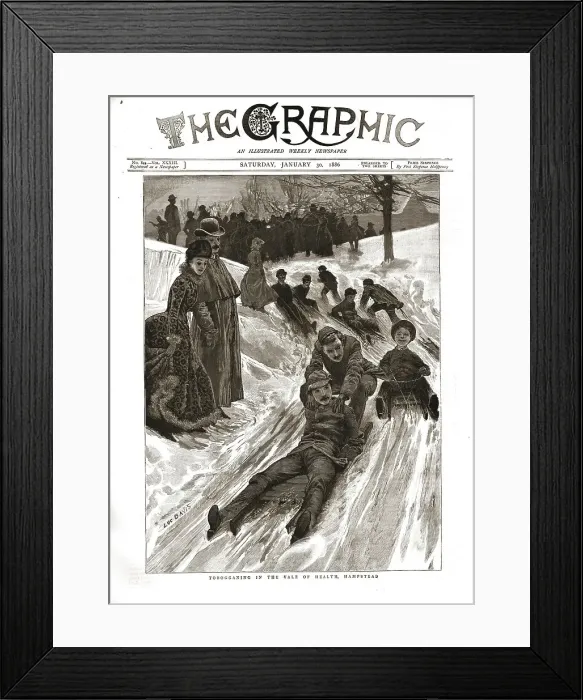 Framed Print : The Graphic, Front Cover January 30th. 1886, 1886. Creator: Lucien Davis Framed Print : The Graphic, Front Cover January 30th. 1886, 1886. Creator: Lucien Davis