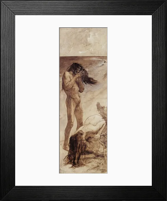 Framed Print : The crab eaters, sketch for the amphitheatre of palaeontology at the Museum of Natural... 1897. Creator: Fernand Cormon Framed Print : The crab eaters, sketch for the amphitheatre of palaeontology at the Museum of Natural... 1897. Creator: Fernand Cormon