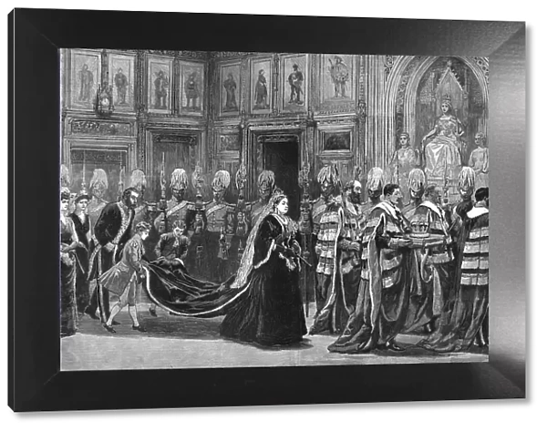 The Opening of the new Parliament by the Queen, 1886. Creator: Unknown