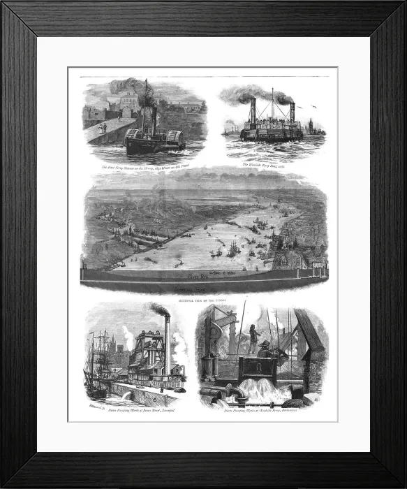 Framed Print : The Mersey Tunnel opened by The Prince of Wales, Jan. 20, 1886. Creator: Unknown Framed Print : The Mersey Tunnel opened by The Prince of Wales, Jan. 20, 1886. Creator: Unknown