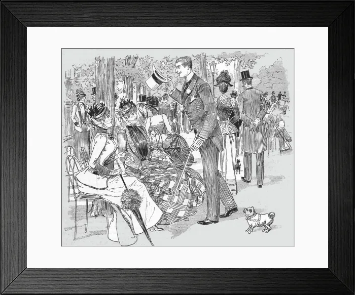 Framed Print : The Paris Season - drawn by Mars; Morning Gathering at the Petite Plage, 1891. Creator: Mars. The Paris Season - drawn by Mars; Morning Gathering at the Petite Plage, 1891. Creator: Mars Framed Print : The Paris Season - drawn by Mars; Morning Gathering at the Petite Plage, 1891. Creator: Mars. The Paris Season - drawn by Mars; Morning Gathering at the Petite Plage, 1891. Creator: Mars