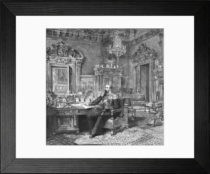 Framed Print : Prince Alexander of Bulgaria at home, 1886. Creator: Unknown Framed Print : Prince Alexander of Bulgaria at home, 1886. Creator: Unknown