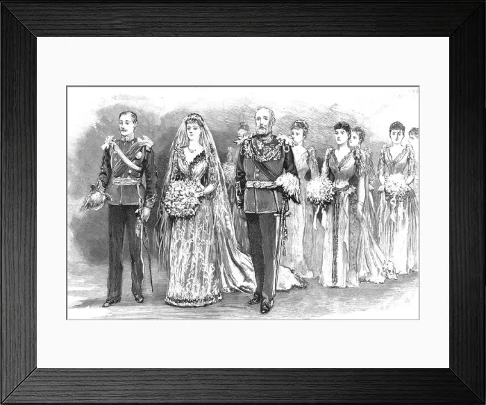 Framed Print : The Marriage of HRH Princess Louise of Schleswig-Holstein and HH Prince Aribert of Anhalt, 1891. Creator: Unknown Framed Print : The Marriage of HRH Princess Louise of Schleswig-Holstein and HH Prince Aribert of Anhalt, 1891. Creator: Unknown