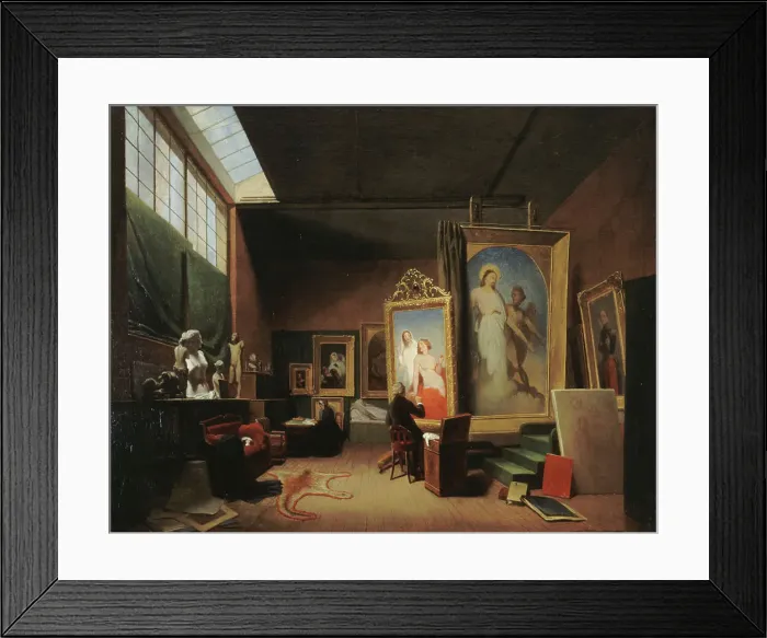 Framed Print : Ary Scheffer's workshop, rue Chaptal, 1851. Creator: Arie Johannes Lamme