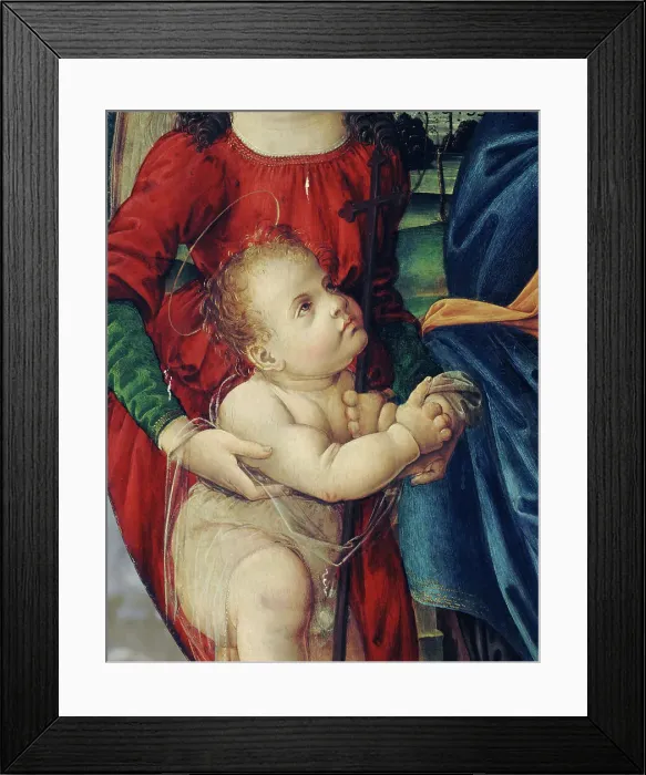Framed Print : Madonna and Child with Saint John the Baptist and two angels, between 1470 and 1530. Creator: Masaccio Tommaso Framed Print : Madonna and Child with Saint John the Baptist and two angels, between 1470 and 1530. Creator: Masaccio Tommaso