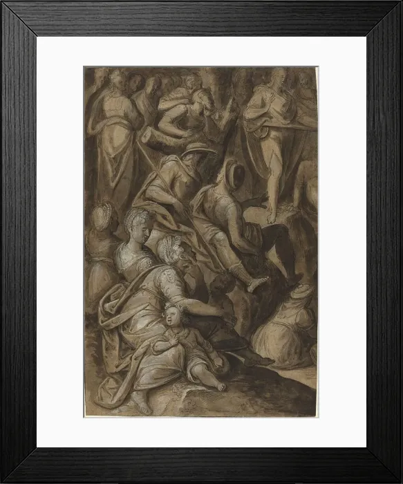 Framed Print : Saint John Preaching, 1575 / 1580. Creator: Anthonie Blocklandt