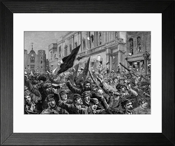 Framed Print : The Rioting in the West End of London, February 8th, 1886 Creator: Unknown Framed Print : The Rioting in the West End of London, February 8th, 1886 Creator: Unknown
