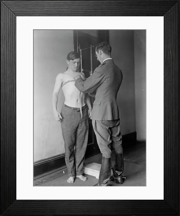 Framed Print : Army, U.S. Physical Examination, 1917. Creator: Harris & Ewing. Army, U.S. Physical Examination, 1917. Creator: Harris & Ewing Framed Print : Army, U.S. Physical Examination, 1917. Creator: Harris & Ewing. Army, U.S. Physical Examination, 1917. Creator: Harris & Ewing