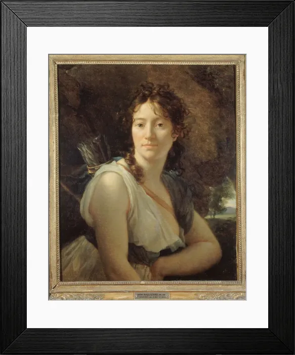Framed Print : Portrait de Mademoiselle Duchesnois (1777-1835), sociétaire de la Comédie... between 1805 and 1837. Creator: Francois Pascal Simon Gerard Framed Print : Portrait de Mademoiselle Duchesnois (1777-1835), sociétaire de la Comédie... between 1805 and 1837. Creator: Francois Pascal Simon Gerard