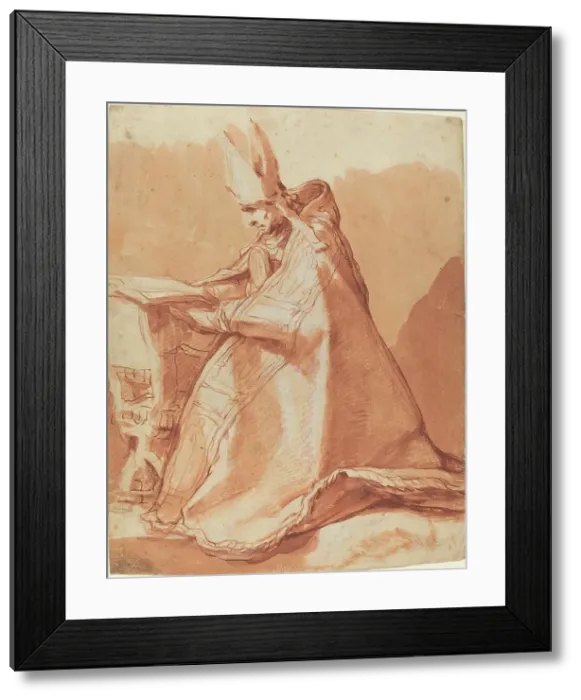 Framed Print : Seated Bishop. Creator: Abraham Bloemaert Framed Print : Seated Bishop. Creator: Abraham Bloemaert