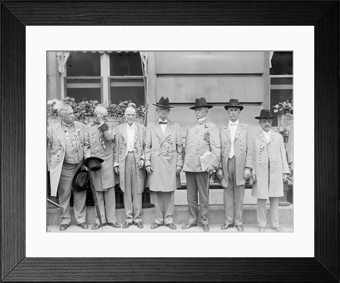 Framed Print : Confederate Reunion - The Commander In Chief, General Harrison And Staff; Generals Mickey... 1917. Creator: Harris & Ewing. Confederate Reunion - The Commander In Chief, General Harrison And Staff; Generals Mickey... 1917 Framed Print : Confederate Reunion - The Commander In Chief, General Harrison And Staff; Generals Mickey... 1917. Creator: Harris & Ewing. Confederate Reunion - The Commander In Chief, General Harrison And Staff; Generals Mickey... 1917