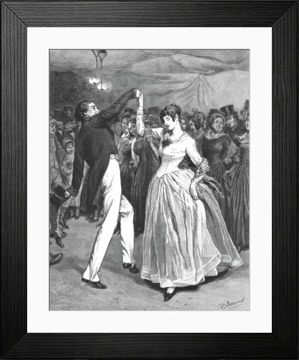 Framed Print : The Mayor of Casterbridge, by Thomas Hardy. A dance with Elizabeth Jane, 1886. Creator: Robert Barnes Framed Print : The Mayor of Casterbridge, by Thomas Hardy. A dance with Elizabeth Jane, 1886. Creator: Robert Barnes