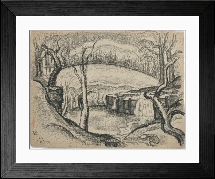 Framed Print : Soho (recto), 1919. Creator: Oscar Bluemner Framed Print : Soho (recto), 1919. Creator: Oscar Bluemner