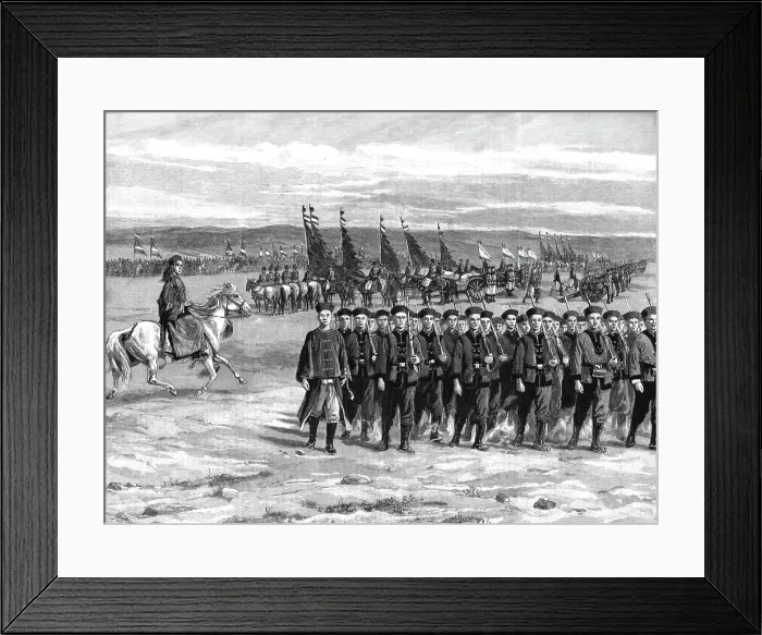 Framed Print : The Chinese Army; Review of Troops in new uniforms recently adopted by Government, 1891. Creator: Unknown Framed Print : The Chinese Army; Review of Troops in new uniforms recently adopted by Government, 1891. Creator: Unknown