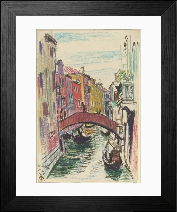 Framed Print : Canal, Venice, 1912. Creator: Oscar Bluemner Framed Print : Canal, Venice, 1912. Creator: Oscar Bluemner