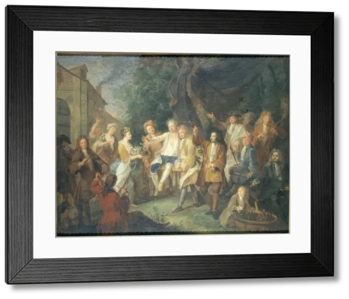 Framed Print : Artist meeting, around 1700, c1700. Creator: Unknown Framed Print : Artist meeting, around 1700, c1700. Creator: Unknown