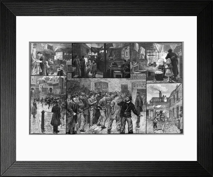 Framed Print : The Distress in the East End of London, 1886. Creator: Unknown Framed Print : The Distress in the East End of London, 1886. Creator: Unknown
