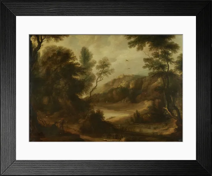 Framed Print : Countryside, between 1633 and 1637. Creator: Adriaen Brouwer Framed Print : Countryside, between 1633 and 1637. Creator: Adriaen Brouwer