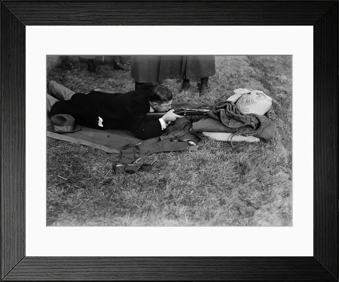 Framed Print : Army, U.S. Rifle Tests, 1918. Creator: Harris & Ewing. Army, U.S. Rifle Tests, 1918. Creator: Harris & Ewing Framed Print : Army, U.S. Rifle Tests, 1918. Creator: Harris & Ewing. Army, U.S. Rifle Tests, 1918. Creator: Harris & Ewing