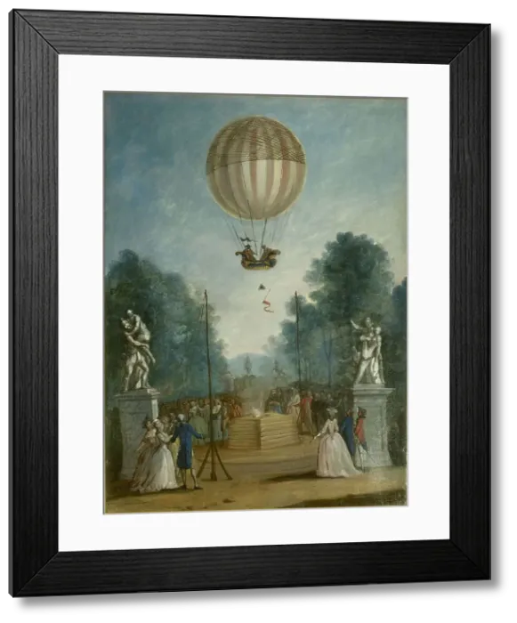 Framed Print : Ascension of Charles and Robert, at the Tuileries, December 1, 1783. Creator: Unknown Framed Print : Ascension of Charles and Robert, at the Tuileries, December 1, 1783. Creator: Unknown