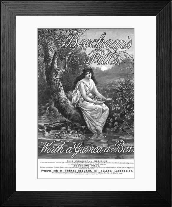Framed Print : Beecham's Pills, 1891. Creator: Unknown Framed Print : Beecham's Pills, 1891. Creator: Unknown