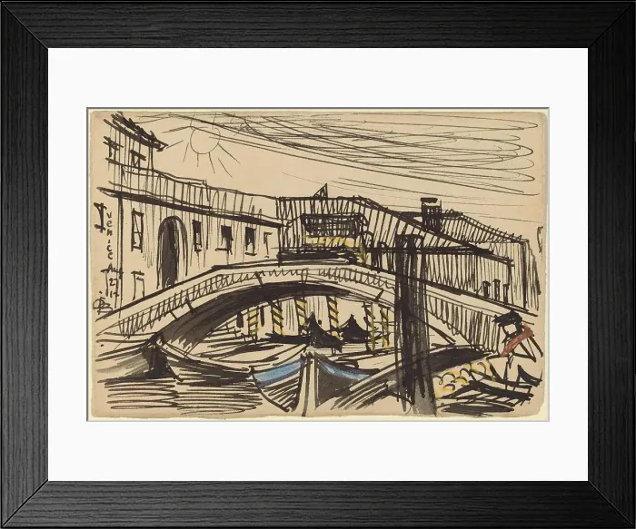 Framed Print : Venice, Boats, 1912. Creator: Oscar Bluemner Framed Print : Venice, Boats, 1912. Creator: Oscar Bluemner