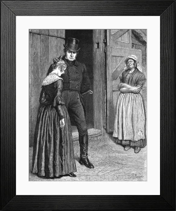 Framed Print : The Mayor of Casterbridge, by Thomas Hardy. Did you do it or didn't you?, 1886. Creator: Robert Barnes Framed Print : The Mayor of Casterbridge, by Thomas Hardy. Did you do it or didn't you?, 1886. Creator: Robert Barnes