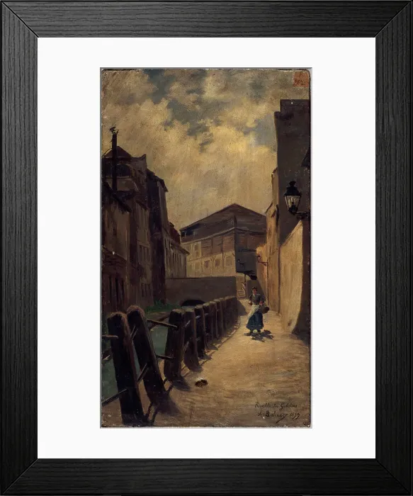 Framed Print : The Bievre, ruelle des Gobelins, 1899. Creator: Alfred Louis Bahuet Framed Print : The Bievre, ruelle des Gobelins, 1899. Creator: Alfred Louis Bahuet