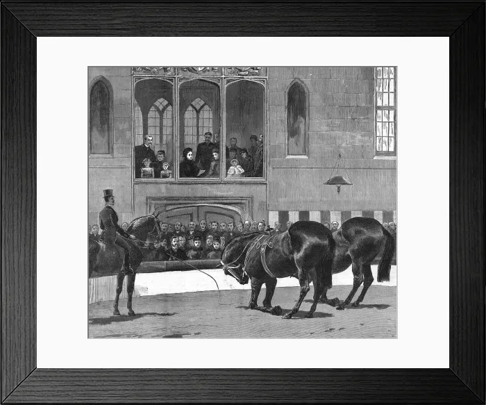 Framed Print : Performance by Hengler's Circus before the Queen at Windsor, 1886. Creator: Unknown Framed Print : Performance by Hengler's Circus before the Queen at Windsor, 1886. Creator: Unknown