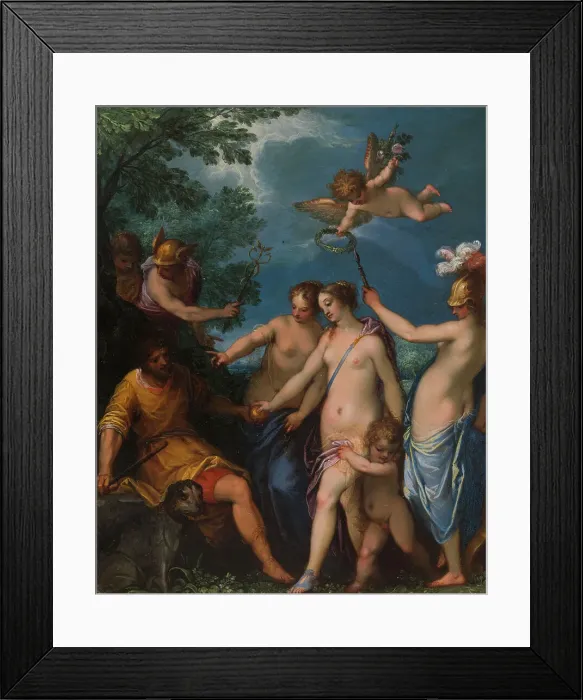 Framed Print : The Judgment of Paris, 1597. Creator: Johannes Rottenhammer the elder Framed Print : The Judgment of Paris, 1597. Creator: Johannes Rottenhammer the elder