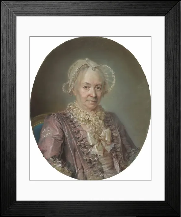 Framed Print : An Elderly Lady in a Mauve Silk Dress, 1767. Creator: Claude Bornet Framed Print : An Elderly Lady in a Mauve Silk Dress, 1767. Creator: Claude Bornet