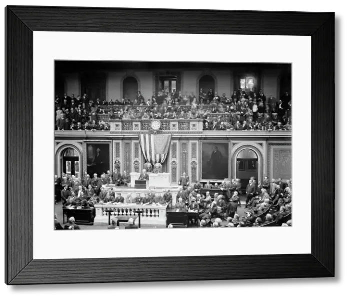 Framed Print : Wilson Before Congress...1913. Creator: Harris & Ewing. Wilson Before Congress...1913. Creator: Harris & Ewing Framed Print : Wilson Before Congress...1913. Creator: Harris & Ewing. Wilson Before Congress...1913. Creator: Harris & Ewing