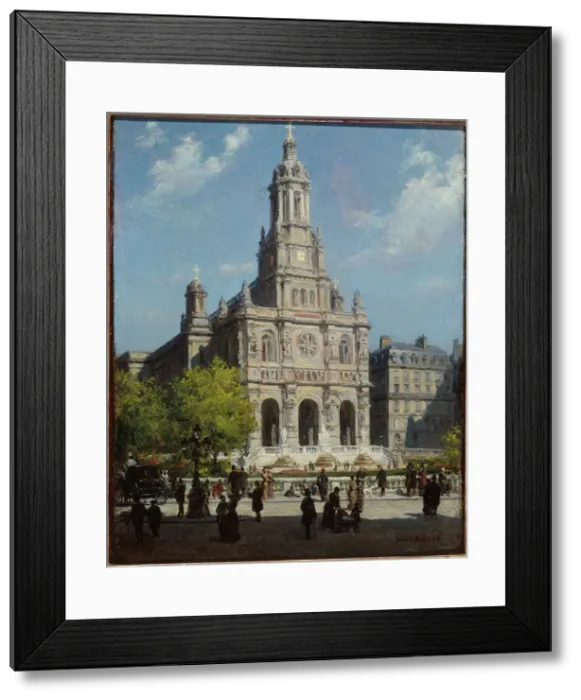 Framed Print : Eglise de la Trinite, c1880. Creator: Louis Beroud Framed Print : Eglise de la Trinite, c1880. Creator: Louis Beroud