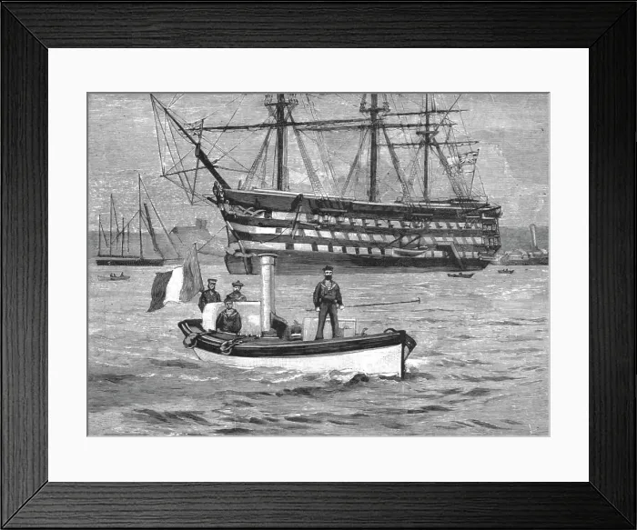 Framed Print : The Visit of the French Fleet; Foes No Longer - French Sailors Visiting the Victory, 1891. Creator: Unknown. The Visit of the French Fleet; Foes No Longer - French Sailors Visiting the Victory, 1891. Creator: Unknown Framed Print : The Visit of the French Fleet; Foes No Longer - French Sailors Visiting the Victory, 1891. Creator: Unknown. The Visit of the French Fleet; Foes No Longer - French Sailors Visiting the Victory, 1891. Creator: Unknown