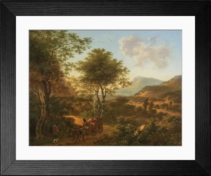 Framed Print : Landscape with travellers, between 1645 and 1692. Creator: Willem de Heusch Framed Print : Landscape with travellers, between 1645 and 1692. Creator: Willem de Heusch