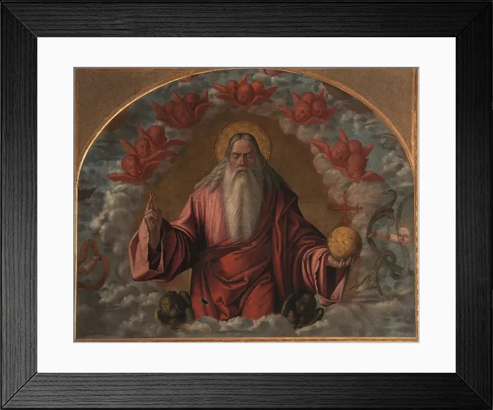 Framed Print : Eternal Father blessing with cherubim, 1505-1506. Creator: Carpaccio, Vittore (1460-1526) Framed Print : Eternal Father blessing with cherubim, 1505-1506. Creator: Carpaccio, Vittore (1460-1526)