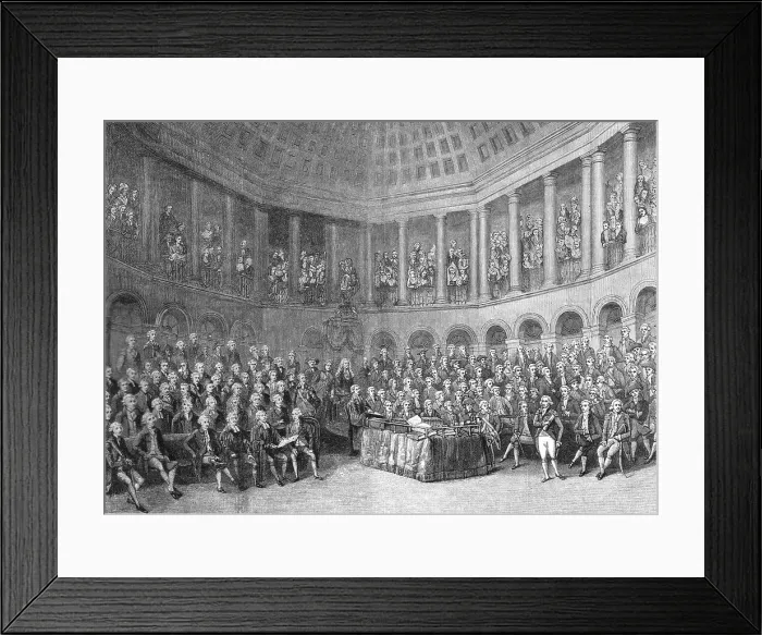 Framed Print : Henry Grattan moving the Declaration of the Irish Rights in the Irish House of Commons, 19 April 17 Creator: Unknown Framed Print : Henry Grattan moving the Declaration of the Irish Rights in the Irish House of Commons, 19 April 17 Creator: Unknown