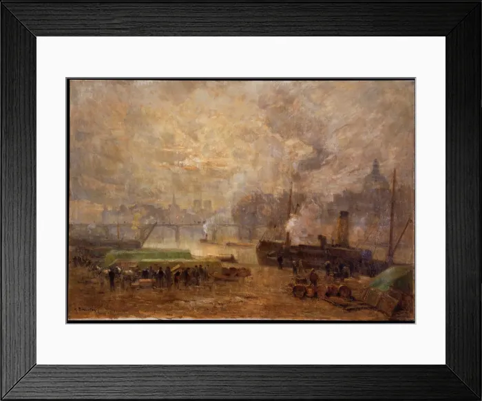Framed Print : The Seine, at Port Saint-Nicolas, c1900. Creator: Germain Eugene Bonneton Framed Print : The Seine, at Port Saint-Nicolas, c1900. Creator: Germain Eugene Bonneton