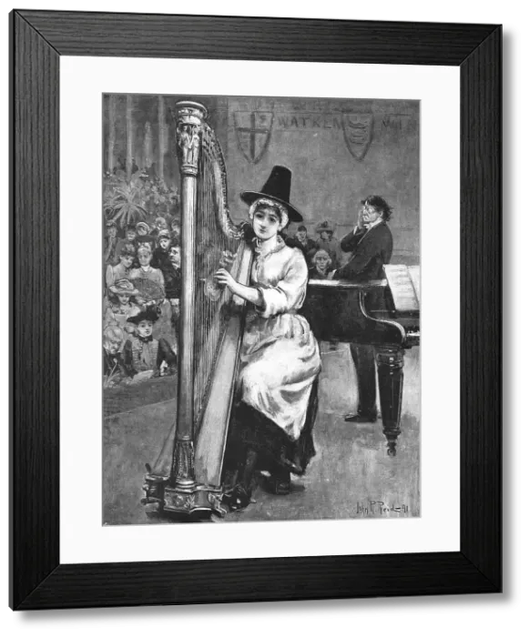 Framed Print : The Recent Eisteddfod at Swansea; A Popular Soloist, 1891. Creator: John Robertson Reid Framed Print : The Recent Eisteddfod at Swansea; A Popular Soloist, 1891. Creator: John Robertson Reid